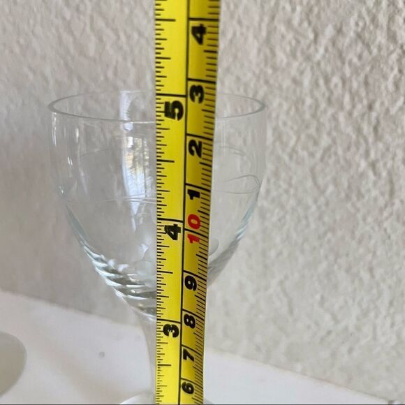 Set of 5 Vintage Sherry Glasses with Etchings Grape and Vine Leaves - Picture 8 of 10